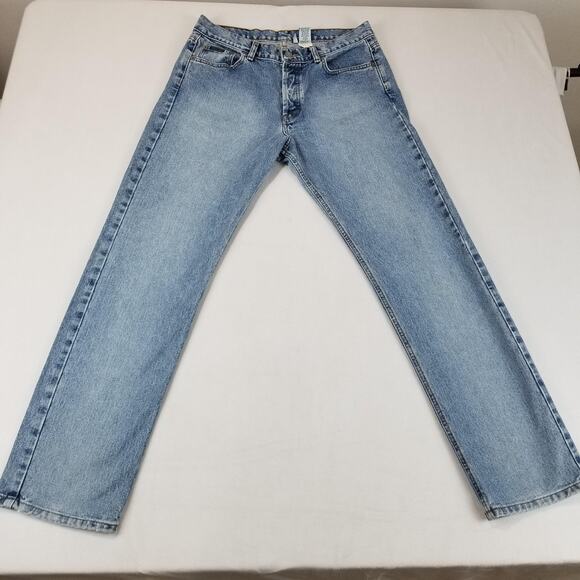 Vintage Calvin Klein Jeans 13 Low Rider Straight Leg Made USA Sandblast - Picture 1 of 13